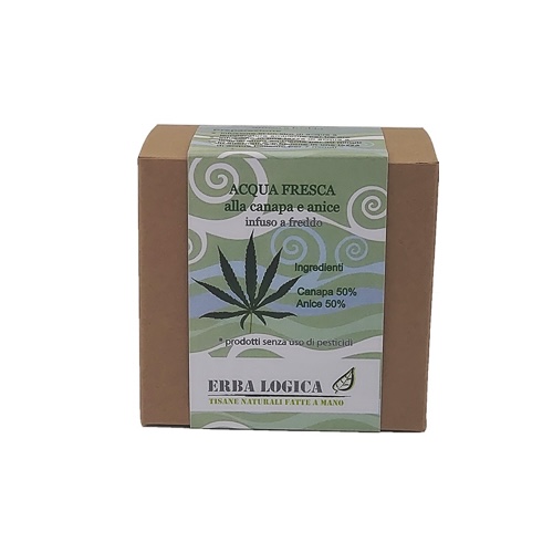 confezione integratore alimentare acqua aromatica canapa e anice erbalogica