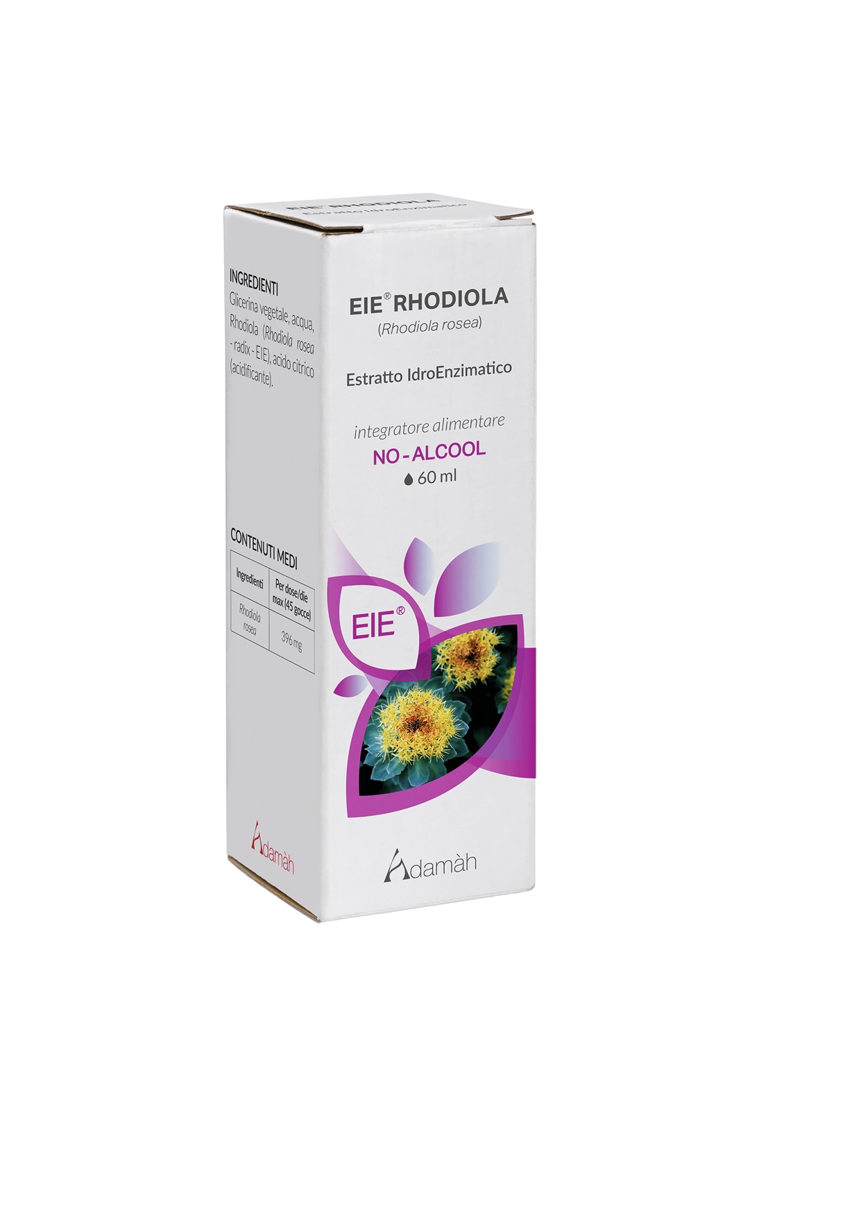 confezione integratore alimentare eie rhodiola adamah