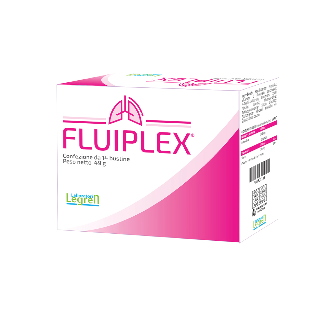 Confezione integratore alimentare fluiplex