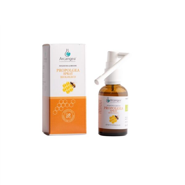 Flacone Spray di Propolgea Arcangea integratore a base di popoli per le vie respiratorie